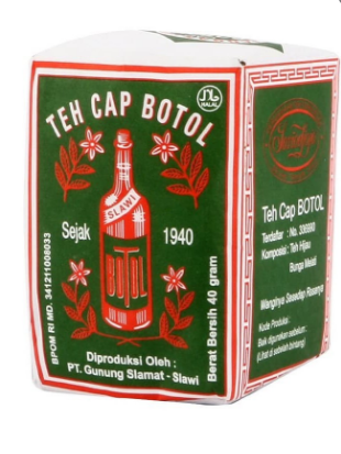 CAP BOTOL TEH BUBUK HIJAU PCK 40g