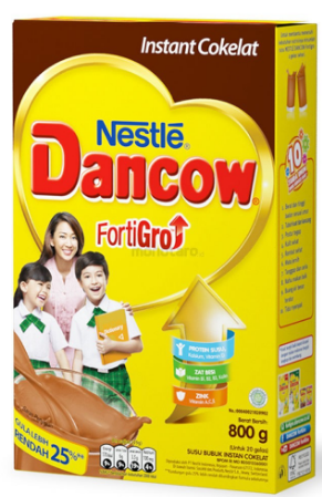 DANCOW FORTIGRO SUSU BUBUK INSTANT COKLAT BOX 800g