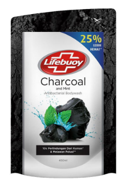 LIFEBUOY SABUN MANDI CAIR REFILL CHARCOAL PCH 450mL