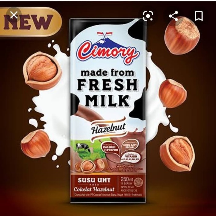 CIMORY FRESH MILK COKELAT HAZELNUT UHT TPK 250mL