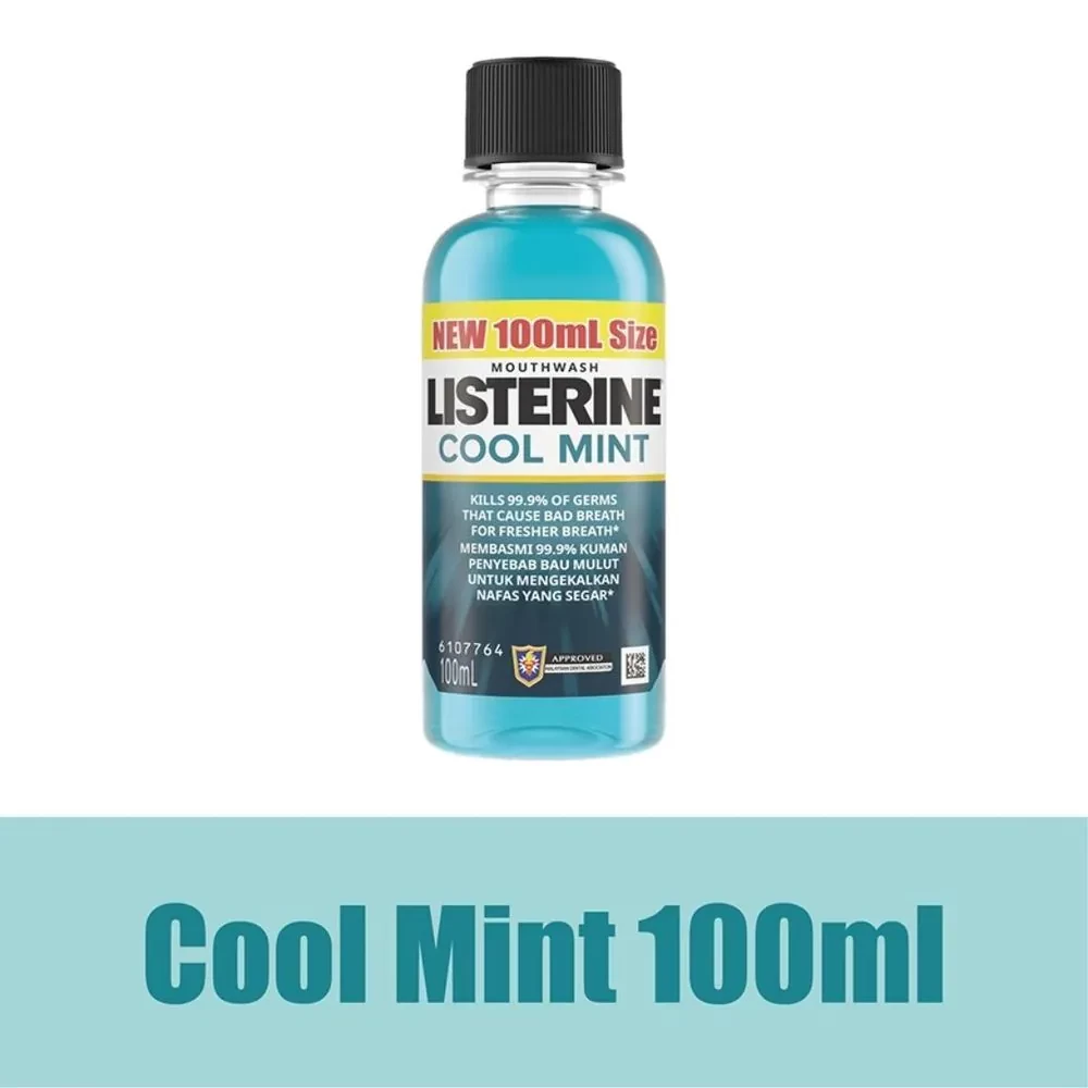 LISTERINE MOUTHWASH ANTISEPTIC COOL MINT BTL 100/80mL