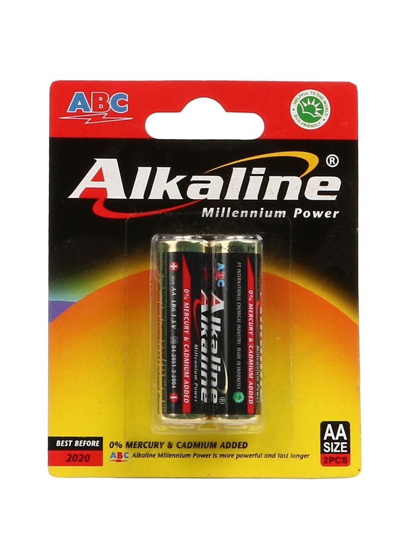 ABC BATTERY ALKALINE AA-LR6/2S MILLENNIUM PWR PCK