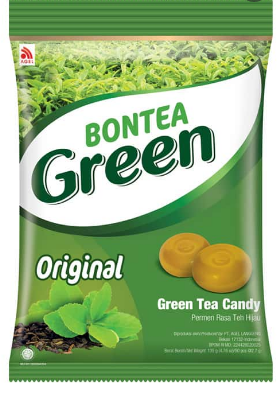 BONTEA GREEN TEA CANDY ORIGINAL PCK 135g