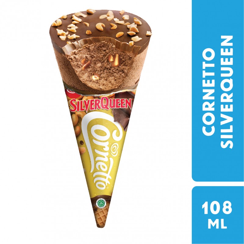 WALLS ICE CREAM CORNETTO DISC SILVER QUEEN PCS 108mL