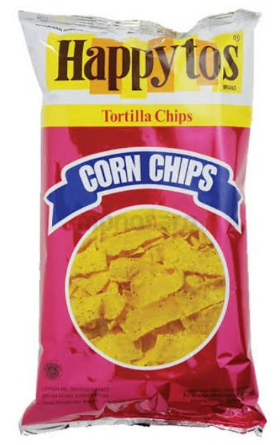 HAPPYTOS SNACK TORTILA CHIPS MERAH PCK 160g