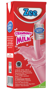 ZEE SUSU CAIR UHT UP & GO STRAWBERRY TPK 200mL