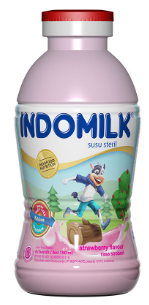 INDOMILK SUSU CAIR STRAWBERRY BTL 190mL