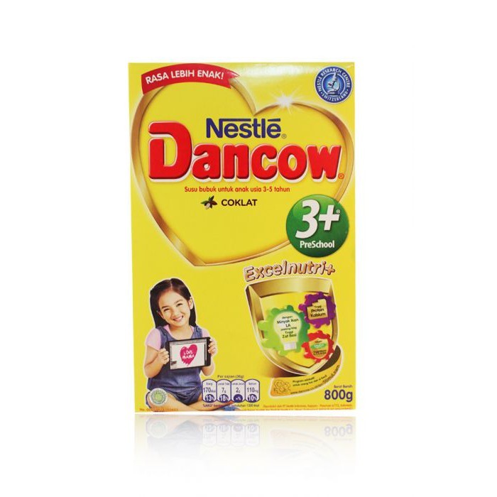 DANCOW SUSU BUBUK 3+ PBIO3 PROBIO BIB COKLAT BOX 800g