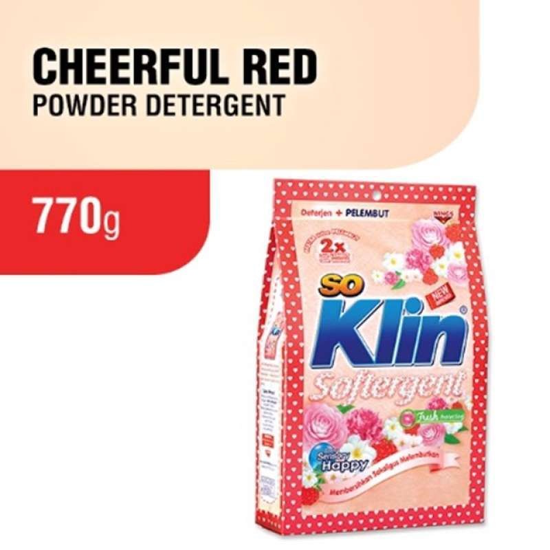 SO KLIN SOFTERGENT POWDER CHEERFUL RED PCK 770g