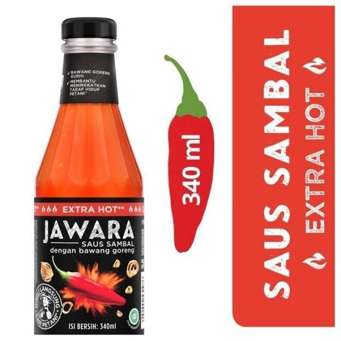 JAWARA SAUS SAMBAL EXTRA HOT BTL 340ml