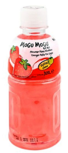 MOGU-MOGU MINUMAN NATA DE COCO STRAWBERRY BTL 320mL