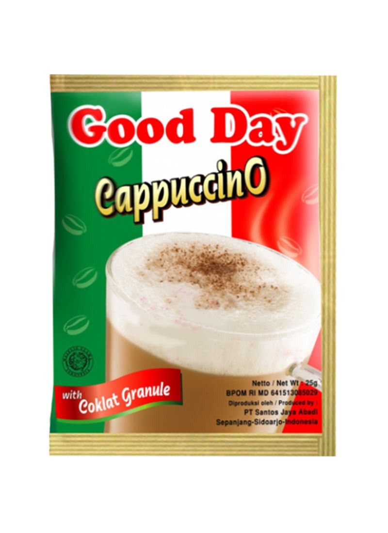 GOOD DAY KOPI INSTANT CAPPUCCINO W/COKLAT GRANUL PCK 10x25g
