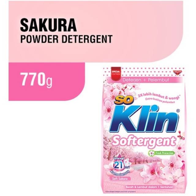 SO KLIN SOFTERGENT POWDER PINK SAKURA PCK 800/770g