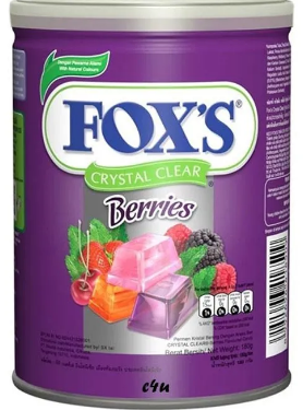 FOXS CANDY CRYSTAL CLEAR BERRIES KLG 180g