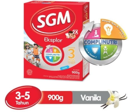 SGM EKSPLOR 3+ SUSU PERTUMBUHAN PRESINUTRI VANILA BOX 900g