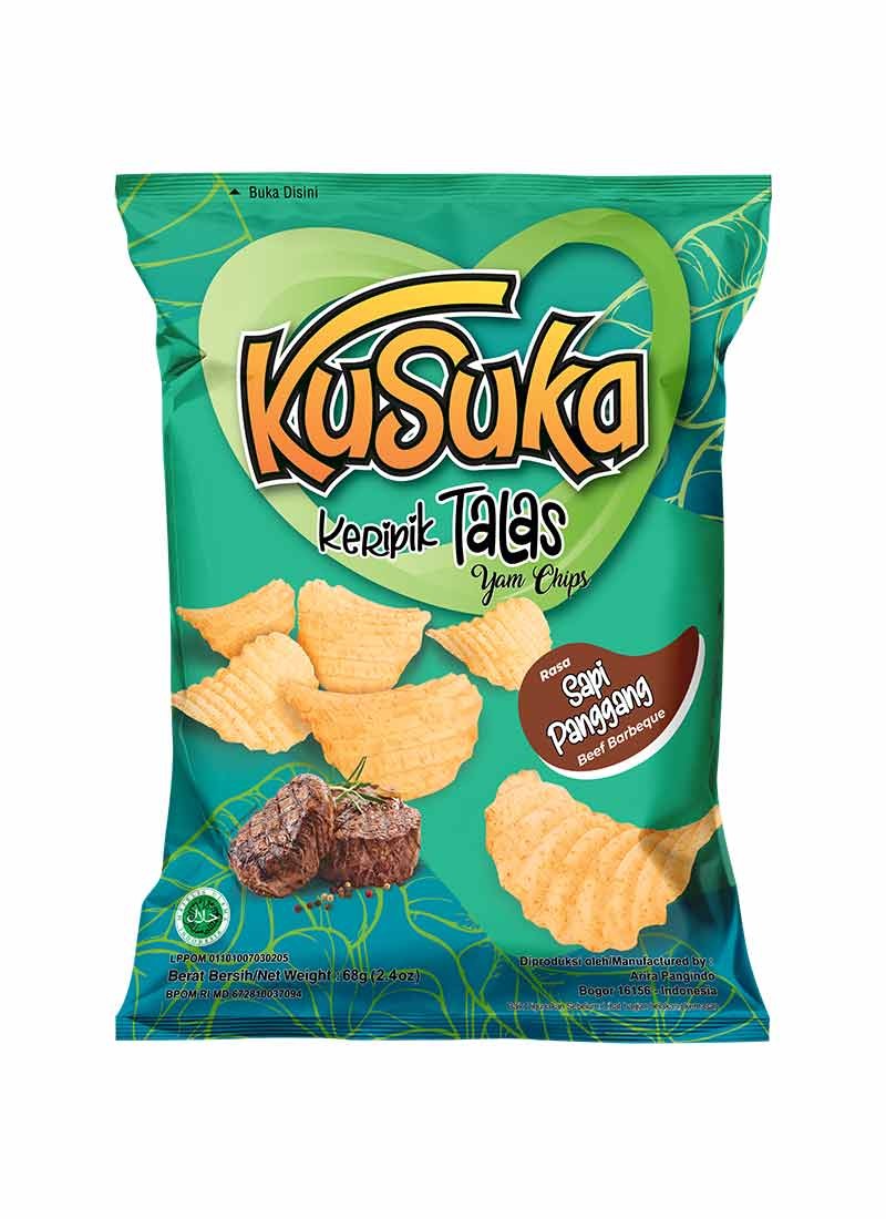 KUSUKA KERIPIK TALAS SAPI PANGGANG PCK 68g