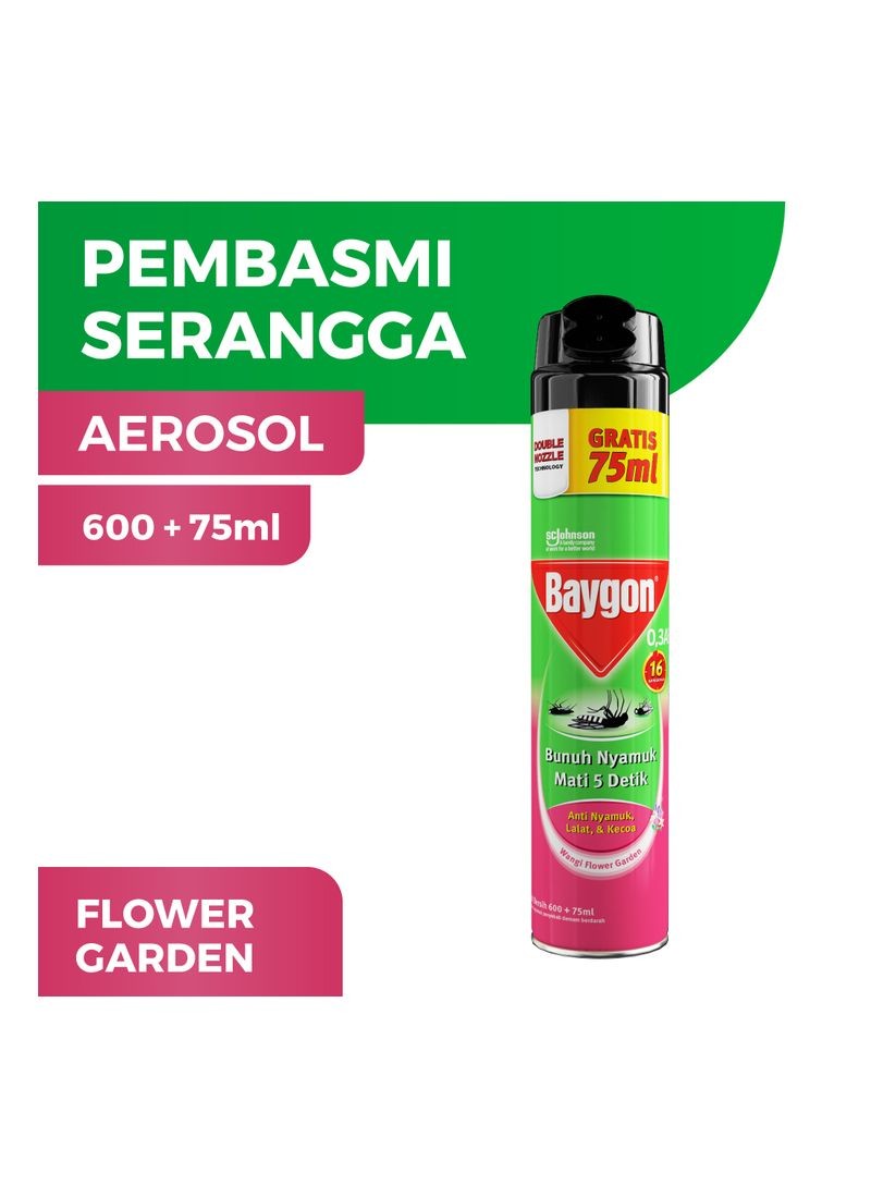 BAYGON INSEKTISIDA SPRAY FLOWER GARDEN KLG 600+75mL