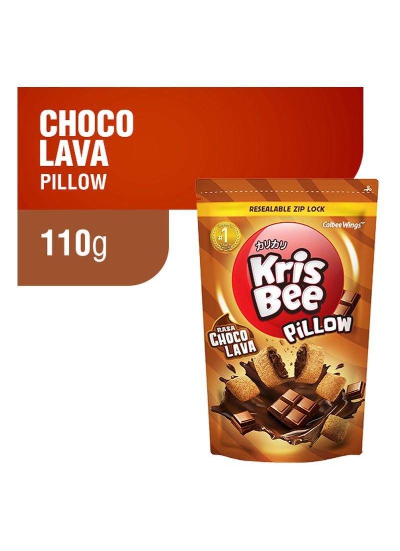 KRISBEE SNACK PILLOWS CHOCO LAVA PCH 110G
