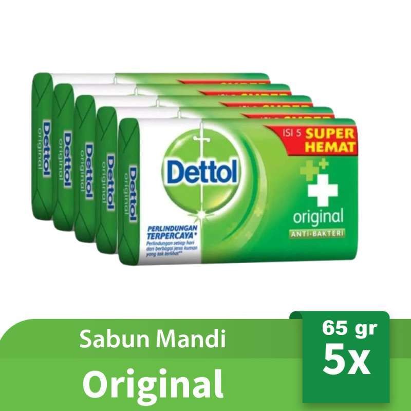 DETTOL SABUN MANDI ANTI BAKTERI ORIGINAL BDD 5x65g