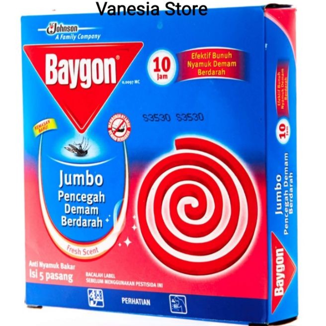 BAYGON OBAT NYAMUK BAKAR JUMBO 5S CEGAH D/BDARAH BOX