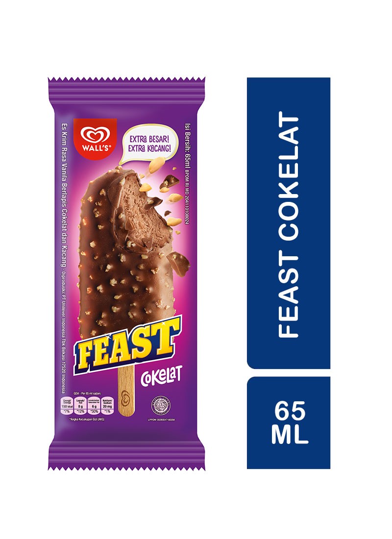 WALLS ICE CREAM FEAST COKELAT TIM INDO 65ML