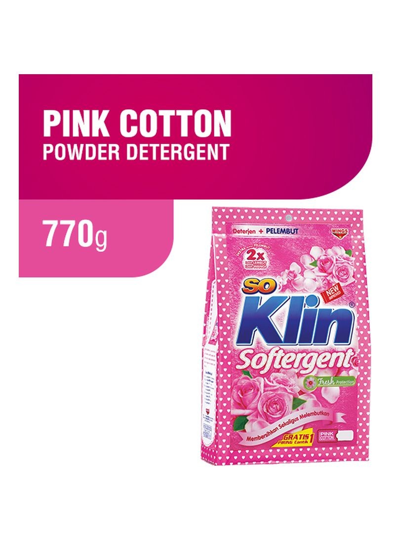 SO KLIN SOFTERGENT POWDER PINK COTTON BAG 770/800g