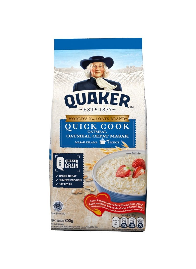 QUAKER OATMEAL QUICK COOKING (REF) PCK 800g