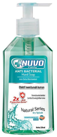 NUVO HAND SOAP ANTI BACTERIAL ICY SPLASH BTL 250mL
