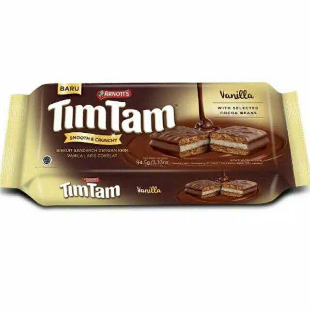 ARNOTTS CHOCOLATE TIM TAM VANILLA PCK 81g