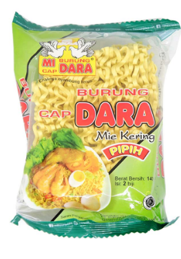 BURUNG DARA MIE KERING PIPIH PCK 140g