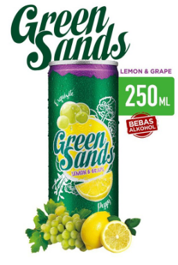 GREEN SANDS SOFT DRINK LEMON & GRAPE KLG 250mL