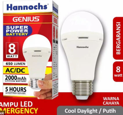 HANNOCH GENIUS EMERGENCY BULB 8W
