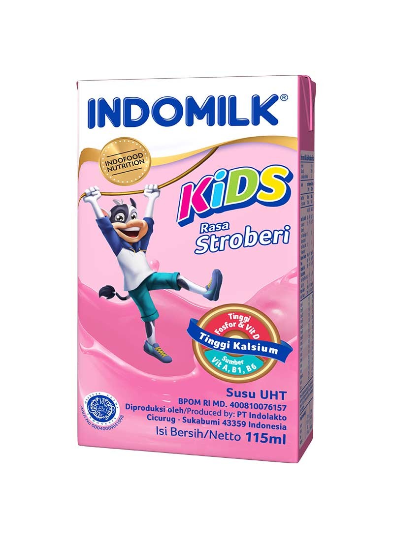 INDOMILK SUSU CAIR UHT KIDS STRAWBERRY TPK 115mL
