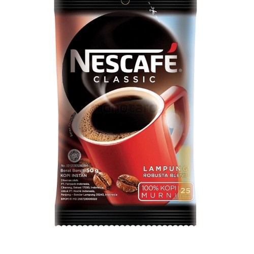 NESCAFE COFFEE CLASSIC KEMASAN EKONOMI PCK 50g