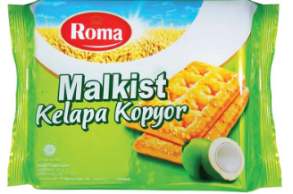 ROMA CRACKERS MALKIST KELAPA KOPYOR PCK 252g