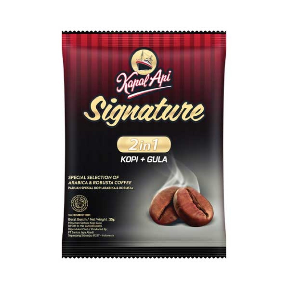 KAPAL API KOPI BUBUK 2 IN 1 SIGNATURE RCG 10x25g