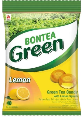 BONTEA GREEN TEA CANDY LEMON PCK 135g