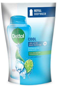 DETTOL BODY WASH ANTISEPTIC COOL PCH 250mL
