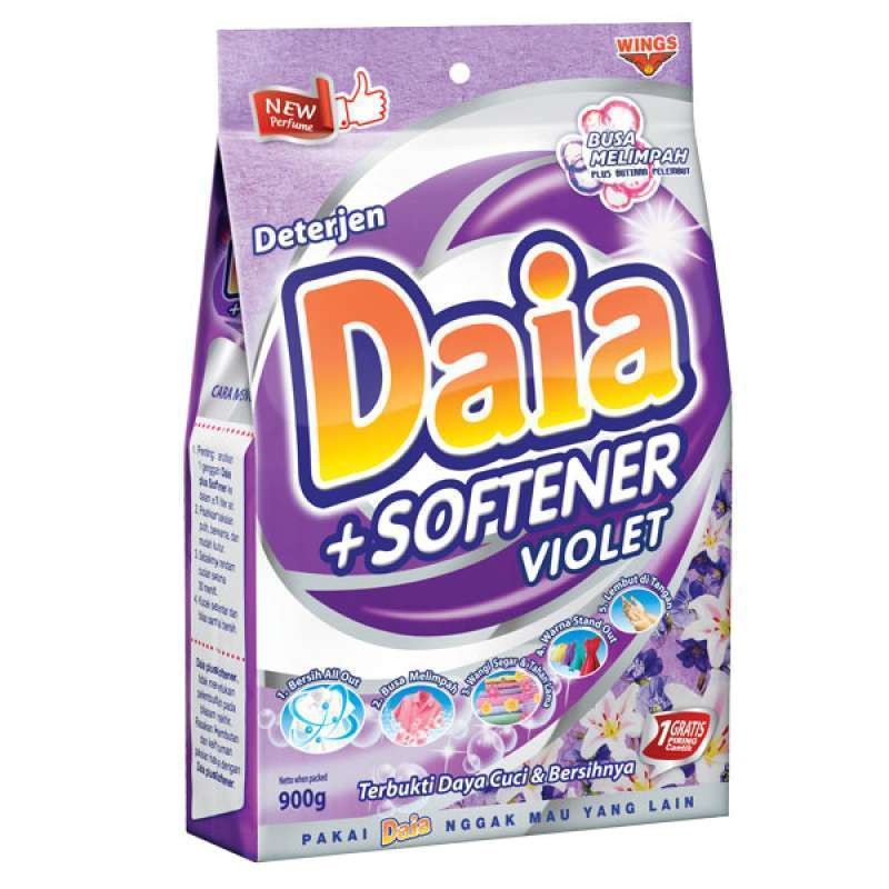 DAIA DETERGENT BUBUK+SOFTENER VIOLET BAG 850/900g
