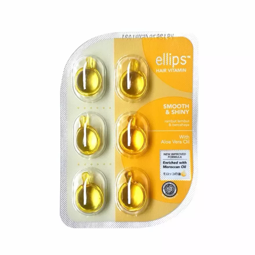 ELLIPS HAIR VITAMIN (KUNING) SMOOTH & SHINY PCK 6X1mL