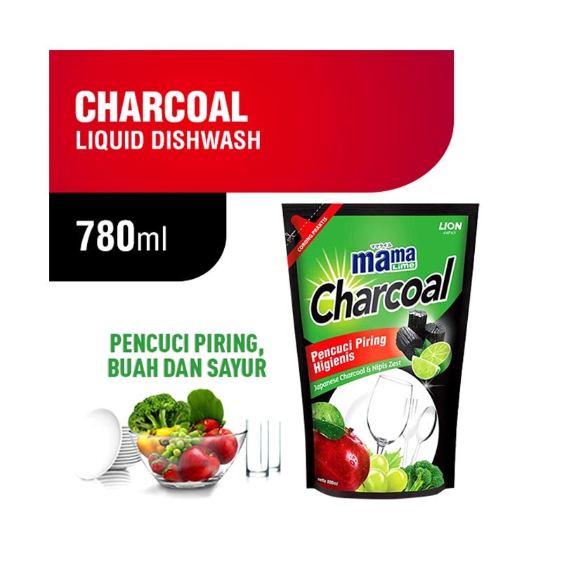 MAMA LIME CAIRAN PENCUCI PIRING REFILL CHARCOAL PCH 800/780mL