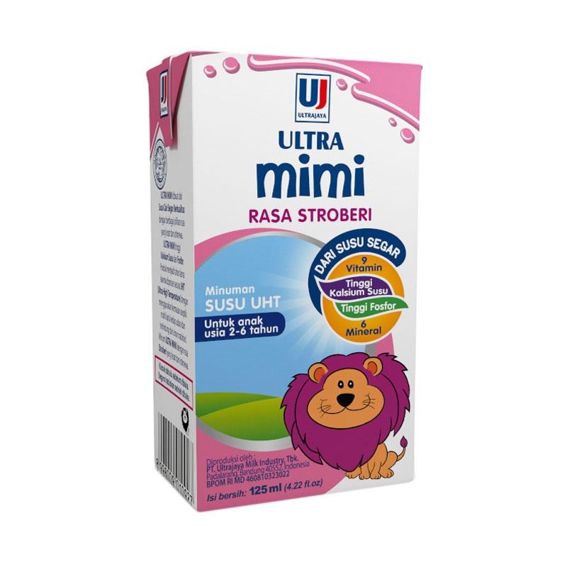 ULTRA MIMI SUSU CAIR UHT STRAWBERRY TPK 125mL