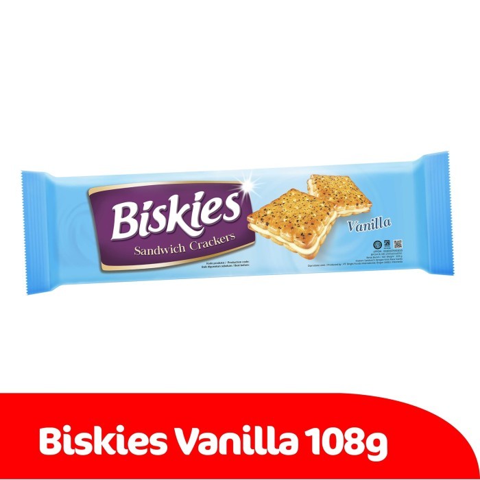 BISKIES SANDWICH CRACKERS VANILA 108gr