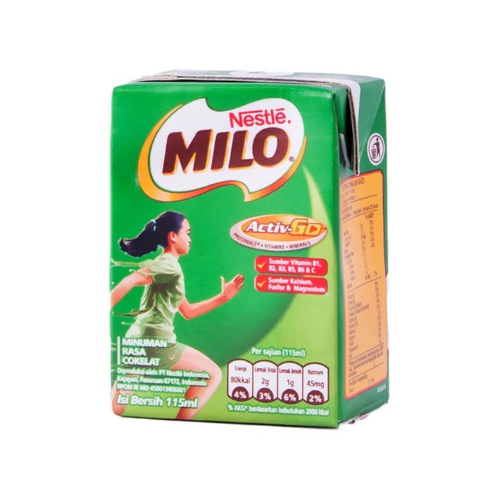 MILO HEALTY DRINK UHT COKLAT TPK 115mL