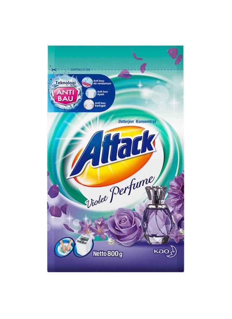 KAO ATTACK DETERGENT POWDER VIOLET AROMA BAG 800g