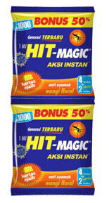 HIT MAGIC KERTAS ANTI NYAMUK FLORAL PCK 12x4+2s