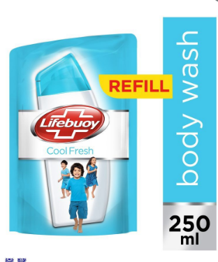 LIFEBUOY SABUN MANDI CAIR REFILL BLUE PCH 250mL