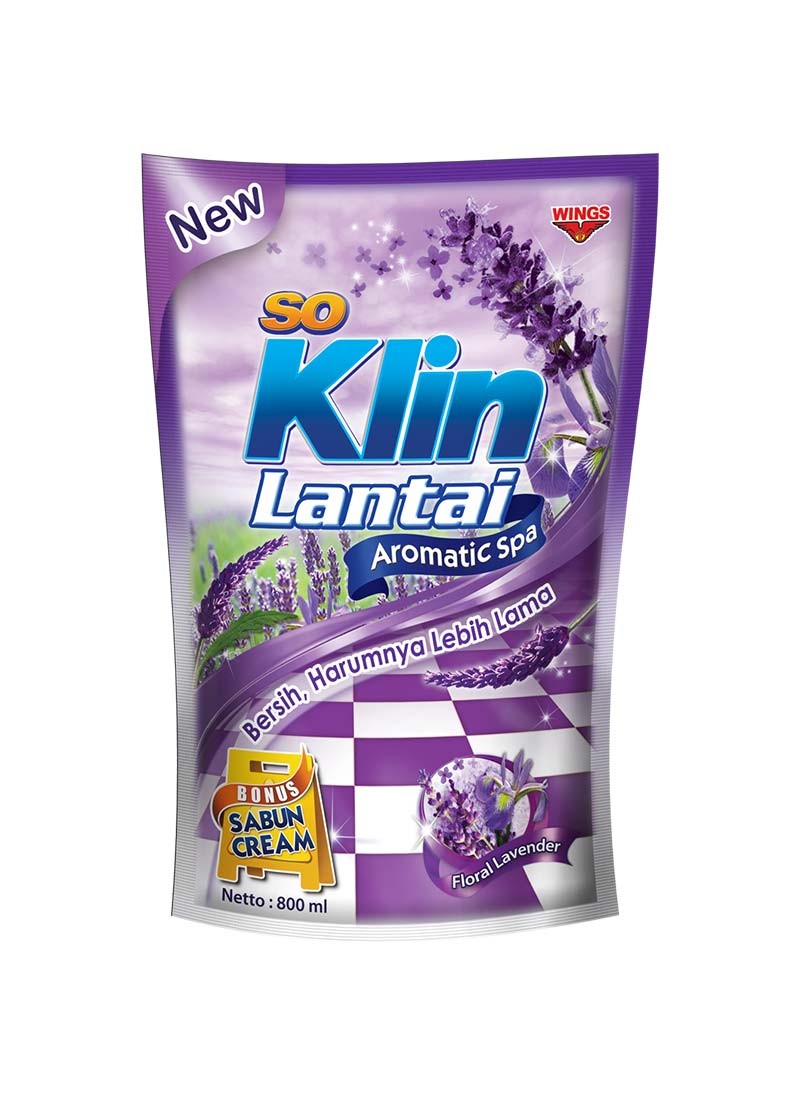 SO KLIN PEMBERSIH LANTAI REFILL RELAXING LAVEND PCH 800/780mL
