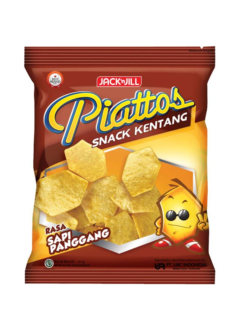 PIATTOS SNACK KENTANG SAPI PANGGANG PCK 80g