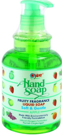 YURI HANDWASH APPLE PUMP BTL 410ML